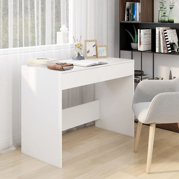 Vidaxl Desk White 101X50x76.5 Cm Engineered Wood Home Office Desks