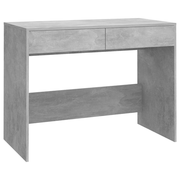 Desk Concrete Grey 101X50x76.5 Cm Engineered Wood Home Office Desks