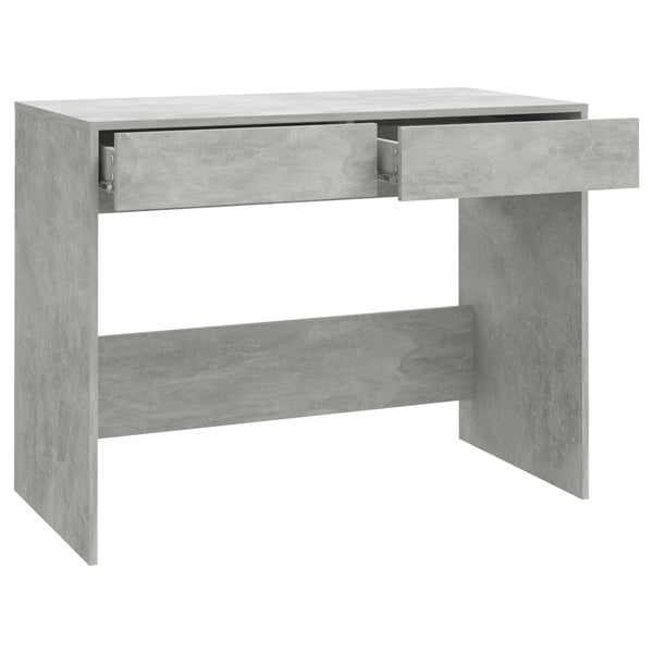 Desk Concrete Grey 101X50x76.5 Cm Engineered Wood Home Office Desks