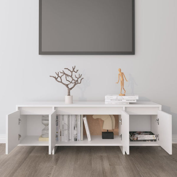 Tv Cabinet White 120X30x40.5 Cm Engineered Wood Tv Stands & Entertainment Units