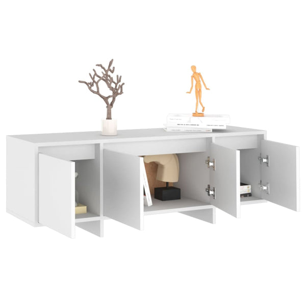 Tv Cabinet White 120X30x40.5 Cm Engineered Wood Tv Stands & Entertainment Units