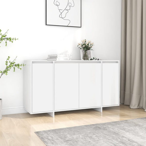 Sideboard White 135X41x75 Cm Engineered Wood Sideboards & Buffets