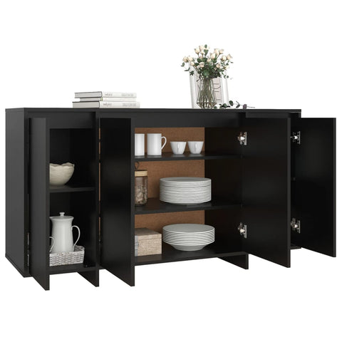 Sideboard Black 135X41x75 Cm Engineered Wood Sideboards & Buffets