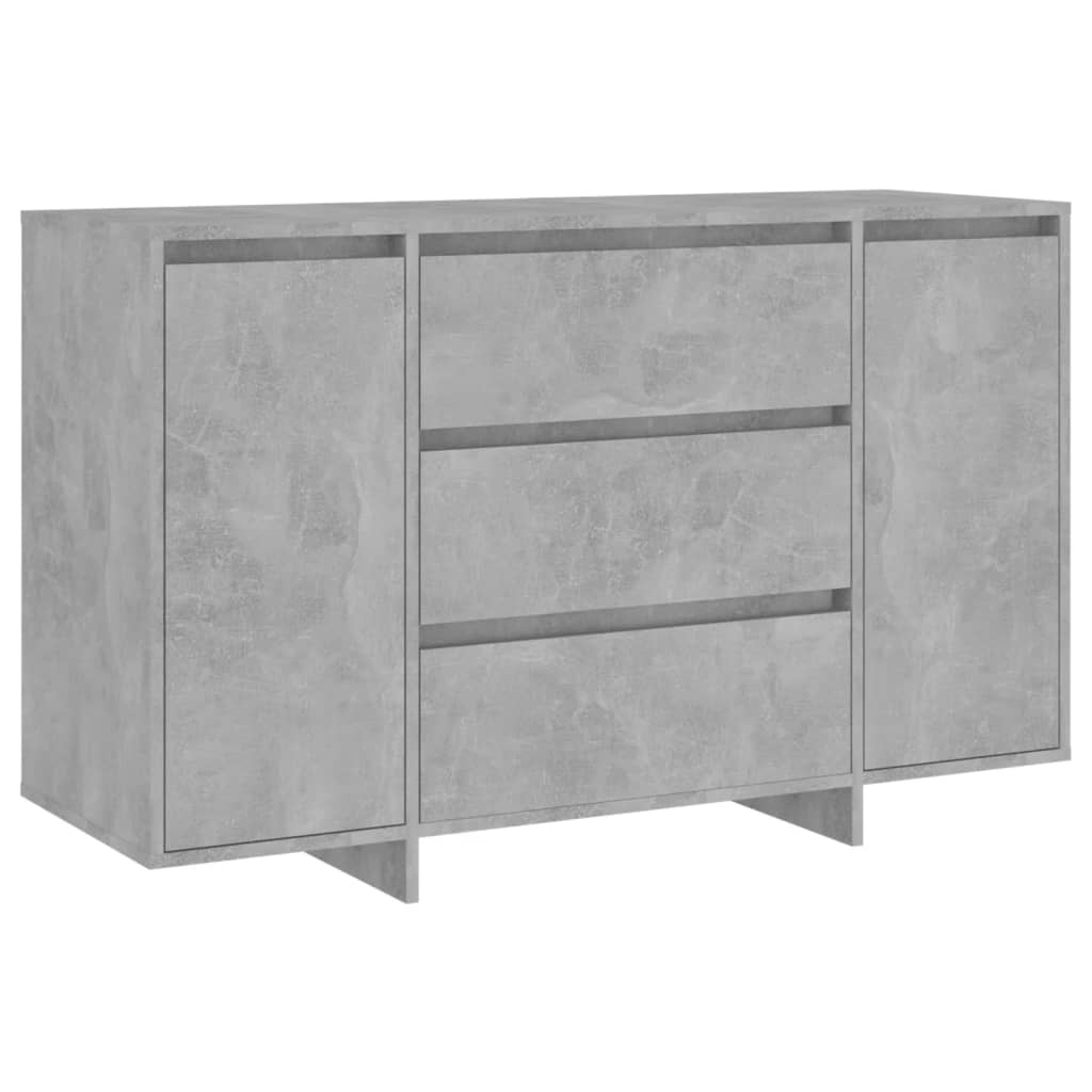 Sideboard With 3 Drawers Concrete Grey 120X41x75 Cm Engineered Wood Sideboards & Buffets