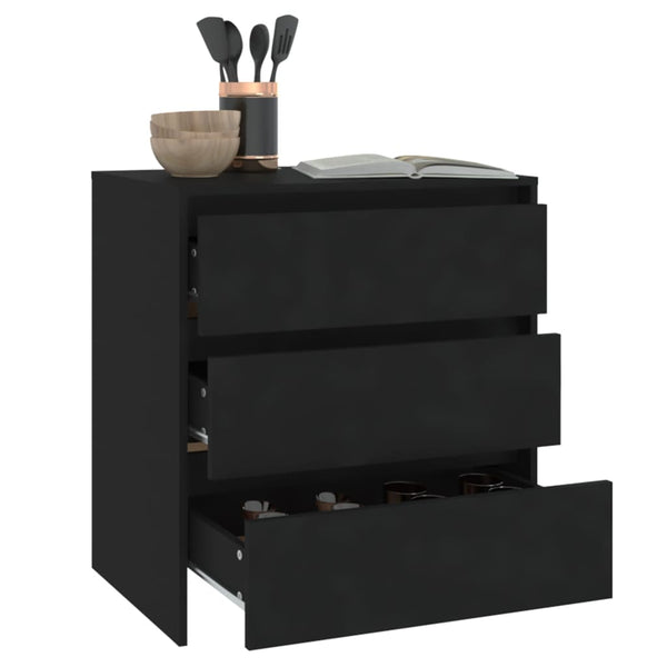 Sideboard Black 70X41x75 Cm Engineered Wood Sideboards & Buffets