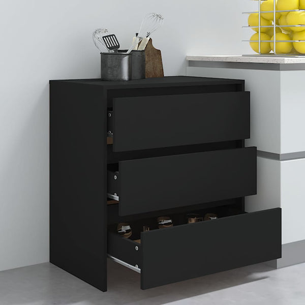 Sideboard Black 70X41x75 Cm Engineered Wood Sideboards & Buffets