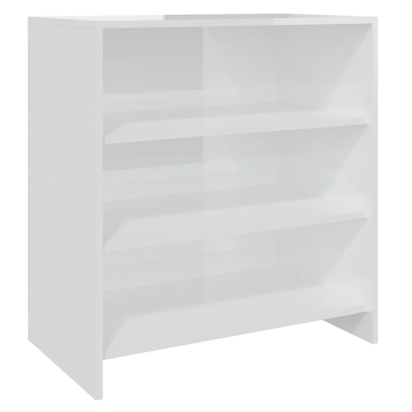 Sideboard High Gloss White 70X40.5X75 Cm Engineered Wood Sideboards & Buffets