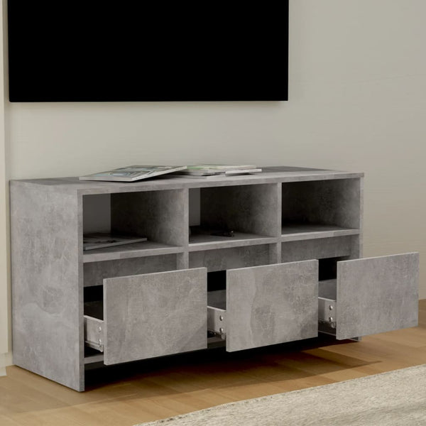 Tv Cabinet Concrete Grey 102X37.5X52.5 Cm Engineered Wood Tv Stands & Entertainment Units