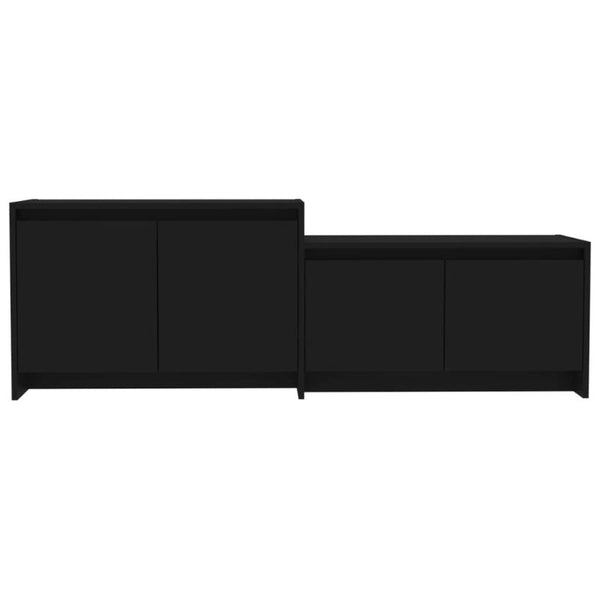 Tv Cabinet Black 146.5X35x50 Cm Engineered Wood