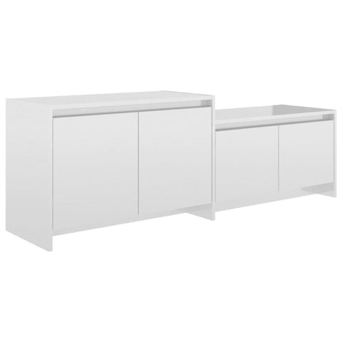 Tv Cabinet High Gloss White 146.5X35x50 Cm Engineered Wood
