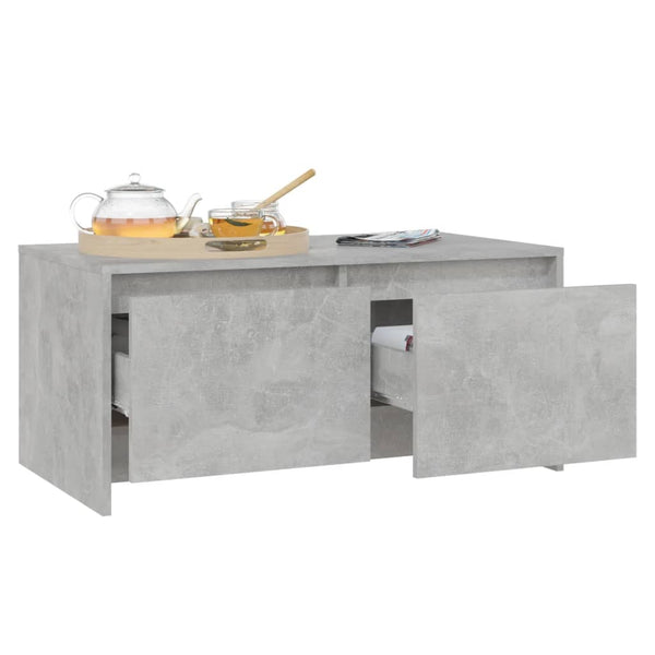 Coffee Table Concrete Grey 90X50x41.5 Cm Engineered Wood Coffee Tables
