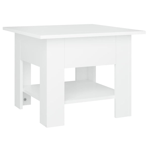 Coffee Table White 55X55x42 Cm Engineered Wood Coffee Tables