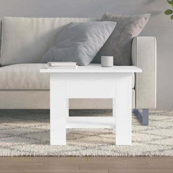 Coffee Table White 55X55x42 Cm Engineered Wood Coffee Tables