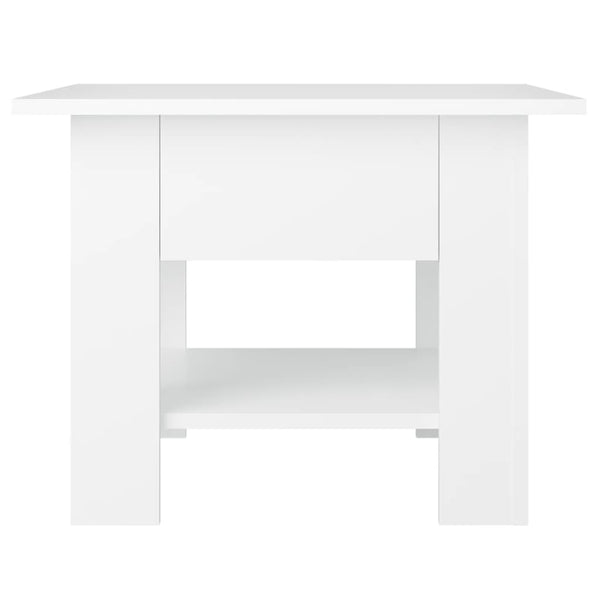 Coffee Table White 55X55x42 Cm Engineered Wood Coffee Tables