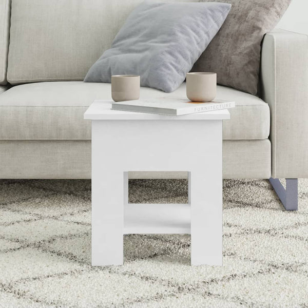 Coffee Table White 40X40x42 Cm Engineered Wood Coffee Tables
