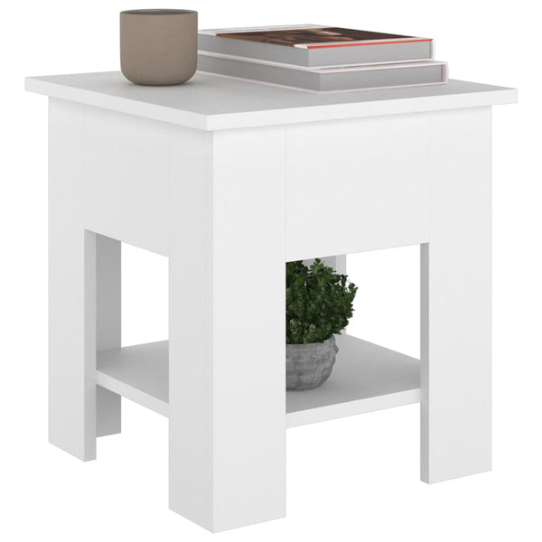 Coffee Table White 40X40x42 Cm Engineered Wood Coffee Tables