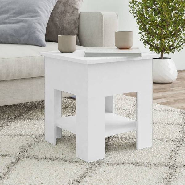Coffee Table White 40X40x42 Cm Engineered Wood Coffee Tables
