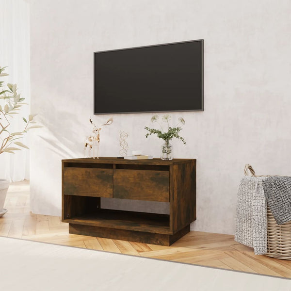 Tv Cabinet Smoked Oak 70X41x44 Cm Engineered Wood Tv Stands & Entertainment Units