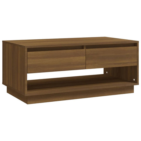 Coffee Table Brown Oak 102.5X55x44 Cm Engineered Wood Coffee Tables