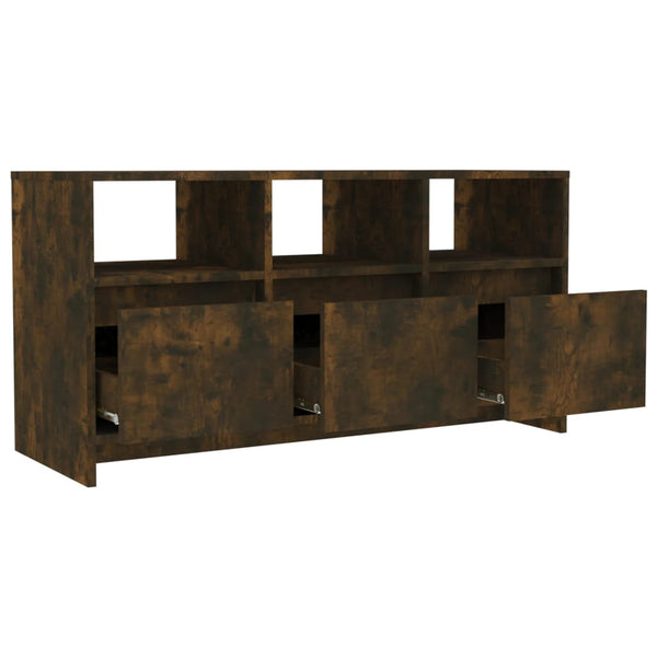 Tv Cabinet Smoked Oak 102X37.5X52.5 Cm Engineered Wood Tv Stands & Entertainment Units