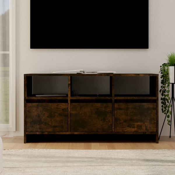 Tv Cabinet Smoked Oak 102X37.5X52.5 Cm Engineered Wood Tv Stands & Entertainment Units