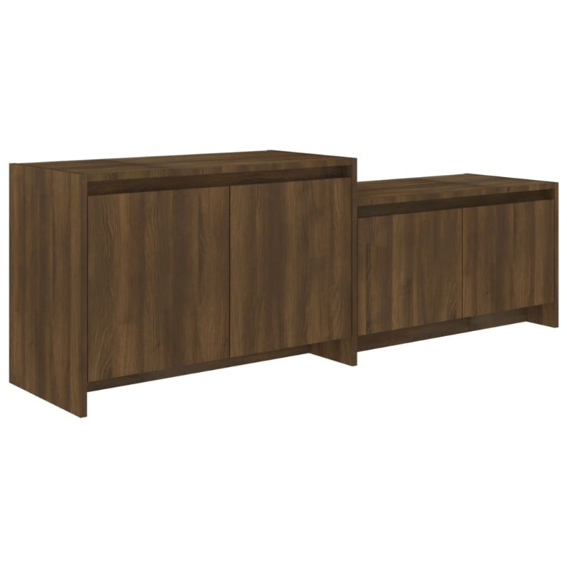 Tv Cabinet Brown Oak 146.5X35x50 Cm Engineered Wood Tv Stands & Entertainment Units
