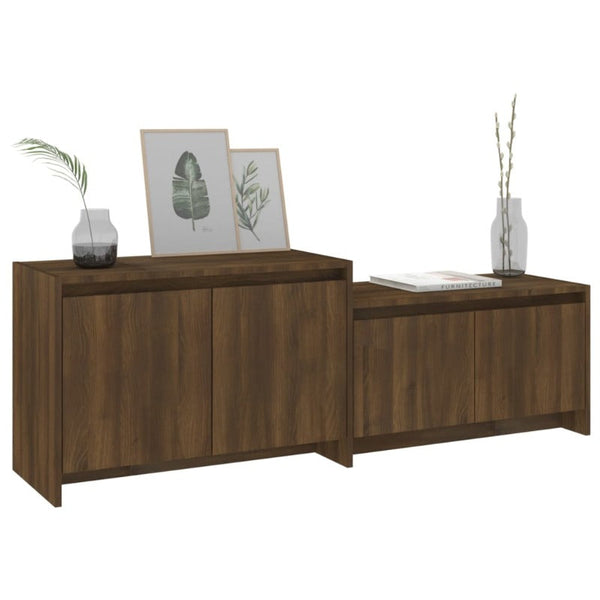 Tv Cabinet Brown Oak 146.5X35x50 Cm Engineered Wood Tv Stands & Entertainment Units