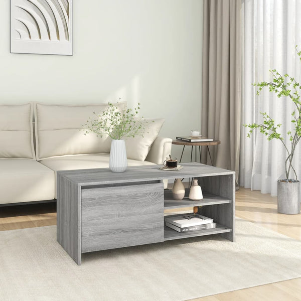 Coffee Table Grey Sonoma 102X50x45 Cm Engineered Wood Coffee Tables