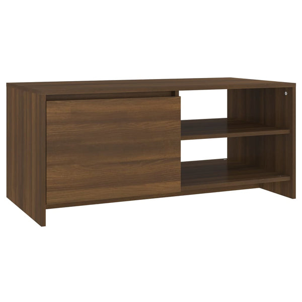 Coffee Table Brown Oak 102X50x45 Cm Engineered Wood Coffee Tables