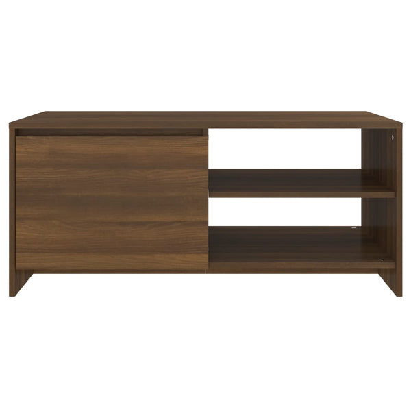 Coffee Table Brown Oak 102X50x45 Cm Engineered Wood Coffee Tables