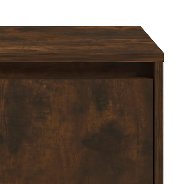 Vidaxl Bedside Cabinets 2 Pcs Smoked Oak 45X34x44.5 Cm Engineered Wood Bedside Tables