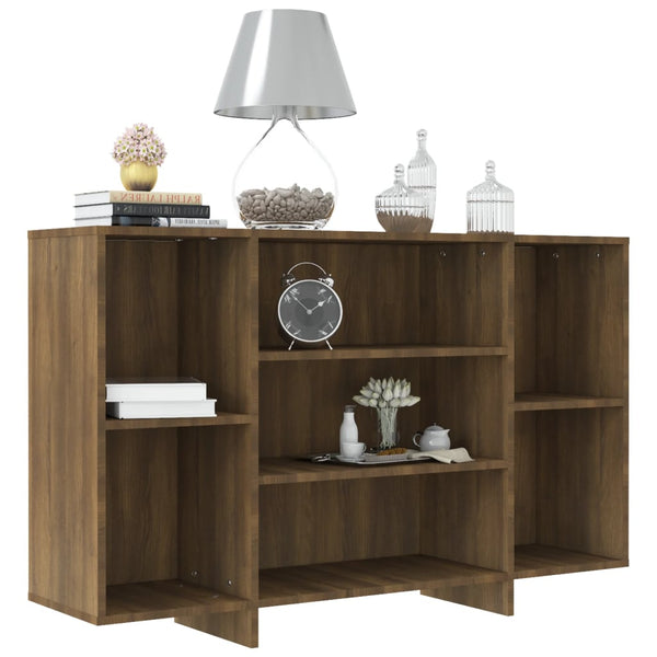 Sideboard Brown Oak 120X30x75 Cm Engineered Wood Sideboards & Buffets