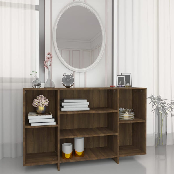 Sideboard Brown Oak 120X30x75 Cm Engineered Wood Sideboards & Buffets