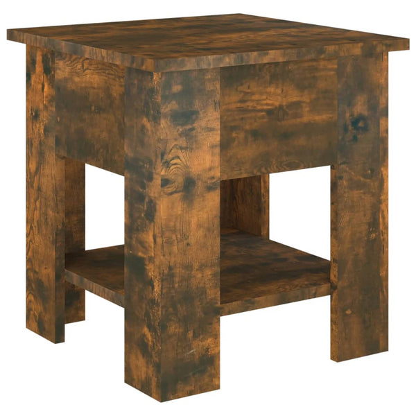 Vidaxl Coffee Table Smoked Oak 40X40x42 Cm Engineered Wood Coffee Tables