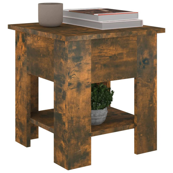 Vidaxl Coffee Table Smoked Oak 40X40x42 Cm Engineered Wood Coffee Tables