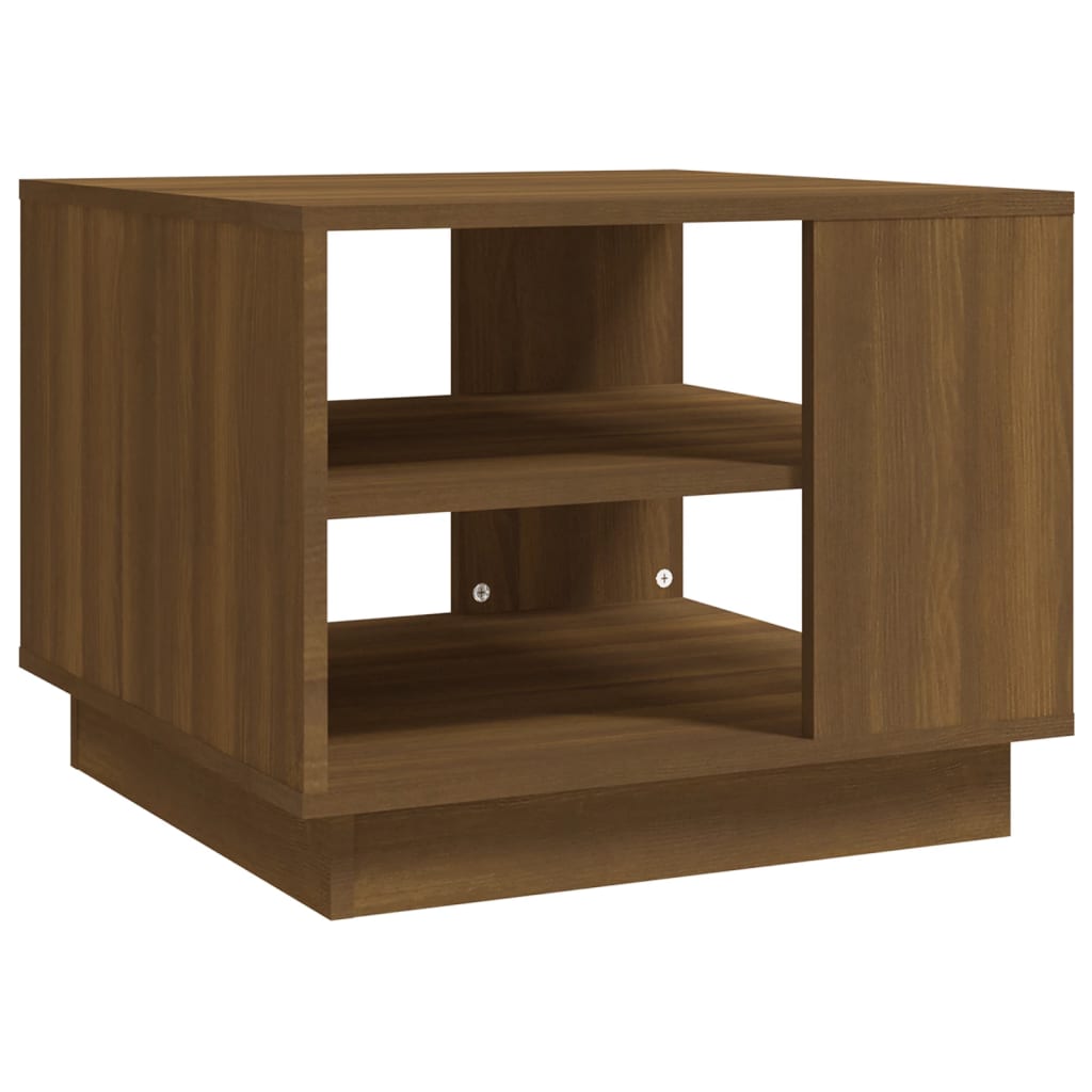 Coffee Table Brown Oak 55X55x43 Cm Engineered Wood Coffee Tables