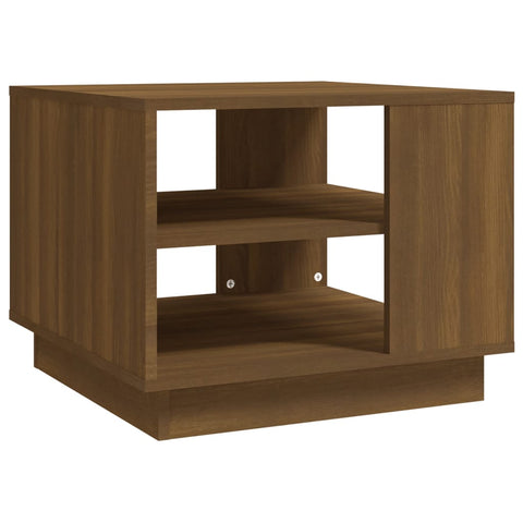 Coffee Table Brown Oak 55X55x43 Cm Engineered Wood Coffee Tables