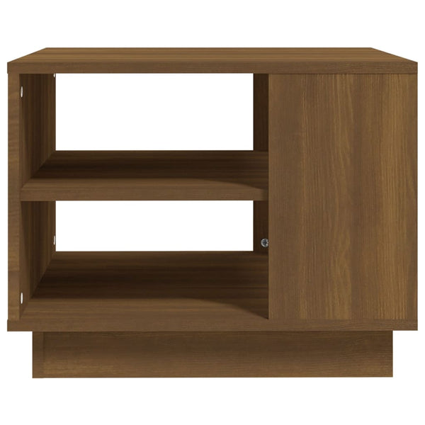 Coffee Table Brown Oak 55X55x43 Cm Engineered Wood Coffee Tables
