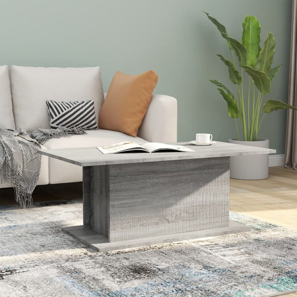 Coffee Table Grey Sonoma 102X55.5X40 Cm Engineered Wood Coffee Tables