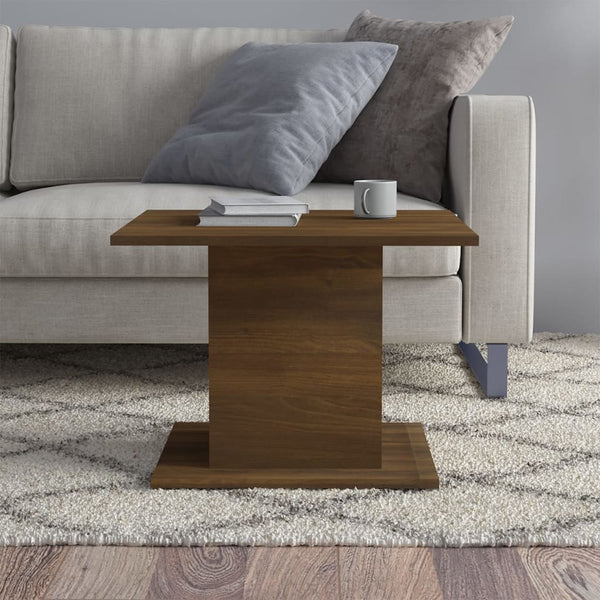 Coffee Table Brown Oak 55.5X55.5X40 Cm Engineered Wood Coffee Tables