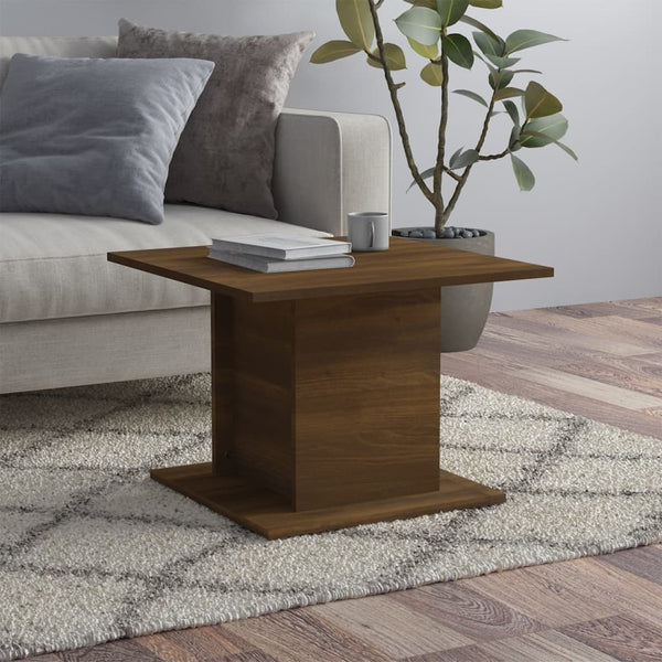 Coffee Table Brown Oak 55.5X55.5X40 Cm Engineered Wood Coffee Tables