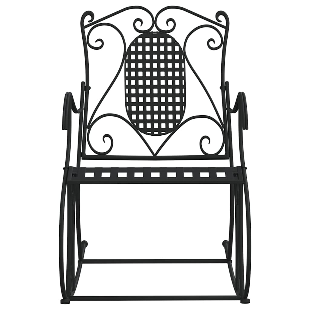 Rocking Bench 84 Cm Black Steel Benches