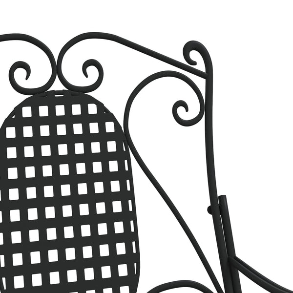 Rocking Bench 84 Cm Black Steel Benches