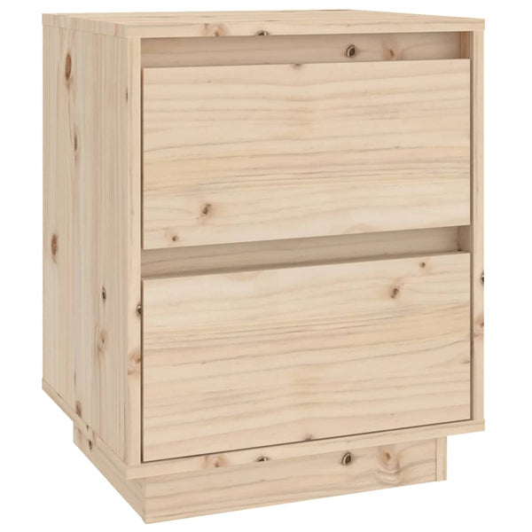 Bedside Cabinet 40X35x50 Cm Solid Wood Pine Bedside Tables