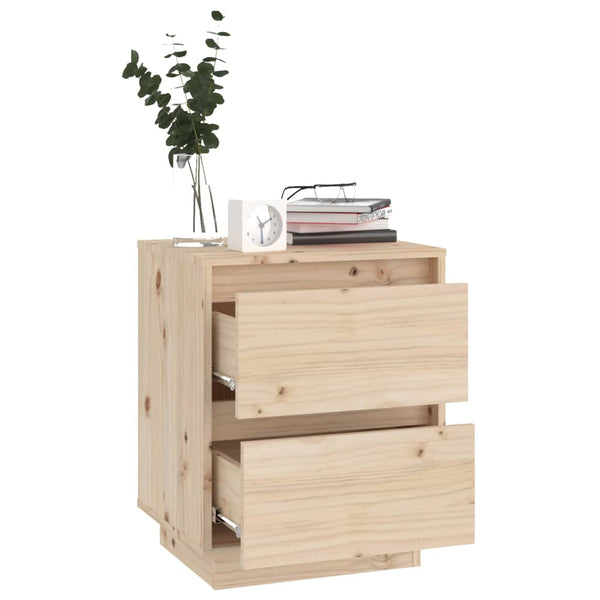 Bedside Cabinet 40X35x50 Cm Solid Wood Pine Bedside Tables