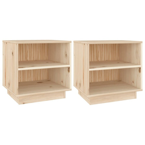 Bedside Cabinets 2 Pcs 40X34x40 Cm Solid Wood Pine