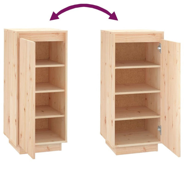 Shoe Cabinet 35X35x80 Cm Solid Wood Pine Shoe Cabinets