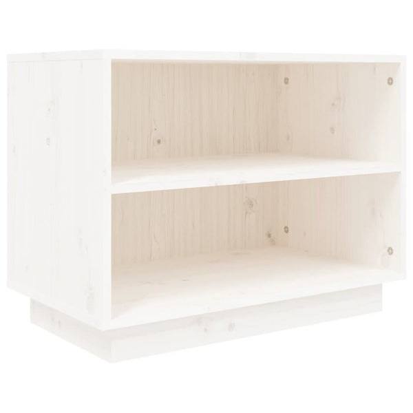 Shoe Cabinet White 60X34x45 Cm Solid Wood Pine Shoe Cabinets