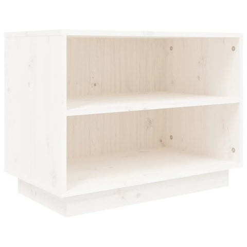 Shoe Cabinet White 60X34x45 Cm Solid Wood Pine Shoe Cabinets