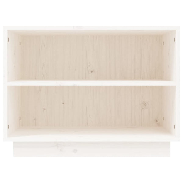 Shoe Cabinet White 60X34x45 Cm Solid Wood Pine Shoe Cabinets